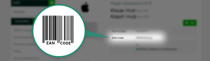 Updated Product Page – EAN Code Added